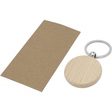 Logotrade corporate gifts photo of: Giovanni beech wood round keychain