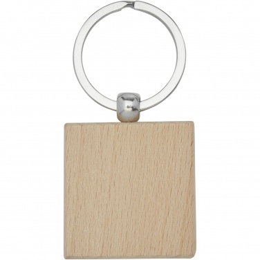 Logotrade promotional giveaways photo of: Gioia beech wood squared keychain