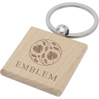 Logo trade corporate gifts image of: Gioia beech wood squared keychain