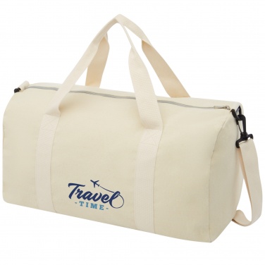 Logotrade promotional giveaways photo of: Pheebs 450 g/m² recycled cotton and polyester duffel bag 24L