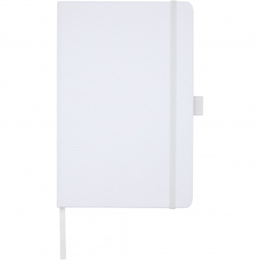 Logo trade corporate gifts image of: Honua A5 recycled paper notebook with recycled PET cover