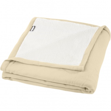 Logotrade promotional product image of: Marigold GRS certified RPET polar fleece and sherpa blanket