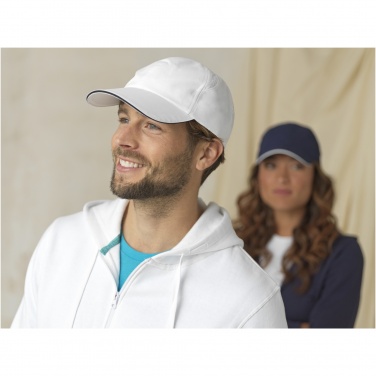 Logotrade promotional item image of: Morion 6 panel GRS recycled cool fit sandwich cap