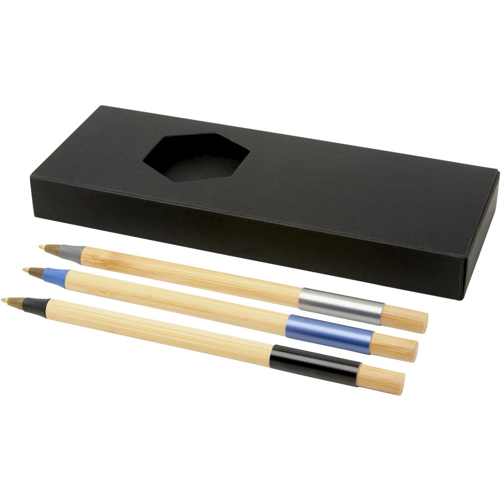 Logo trade promotional gift photo of: Kerf 3-piece bamboo pen set