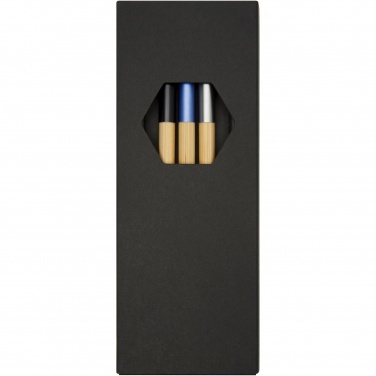 Logo trade promotional gifts image of: Kerf 3-piece bamboo pen set
