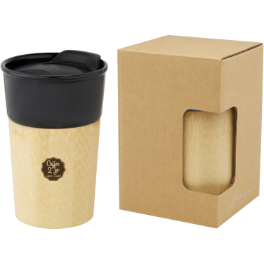 Logotrade promotional giveaway picture of: Pereira 320 ml porcelain mug with bamboo outer wall
