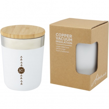 Logotrade promotional item image of: Lagan 300 ml stainless steel tumbler with bamboo lid