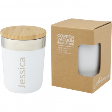 Logotrade corporate gift image of: Lagan 300 ml stainless steel tumbler with bamboo lid