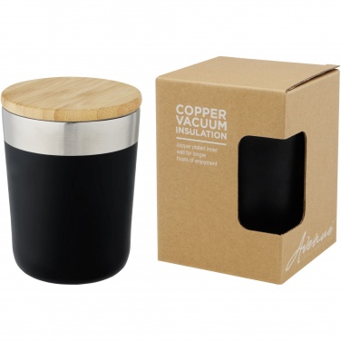 Logotrade promotional gift image of: Lagan 300 ml stainless steel tumbler with bamboo lid