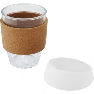 Logo trade promotional products picture of: Lidan 360 ml borosilicate glass tumbler with silicone lid
