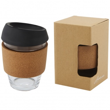 Logotrade promotional item picture of: Lidan 360 ml borosilicate glass tumbler with silicone lid