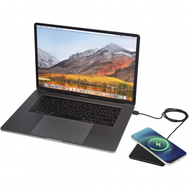 Logo trade promotional items image of: Loop 10W recycled plastic wireless charging pad