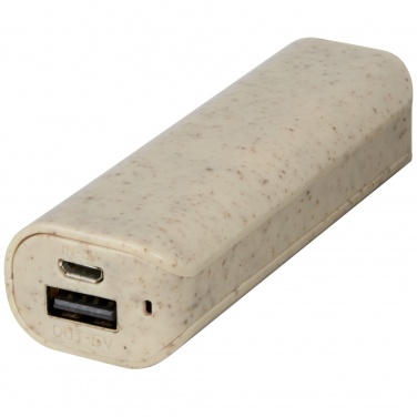 Logo trade corporate gifts image of: Yoko 1200mAh wheat straw power bank