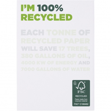 Logo trade promotional merchandise image of: Desk-Mate® A7 recycled notepad