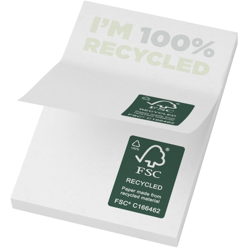Logo trade promotional gifts image of: Sticky-Mate® recycled sticky notes 50 x 75 mm