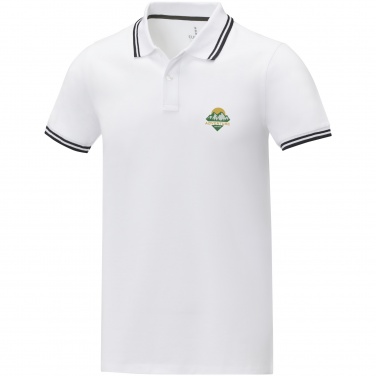 Logo trade corporate gifts picture of: Amarago short sleeve men's tipping polo