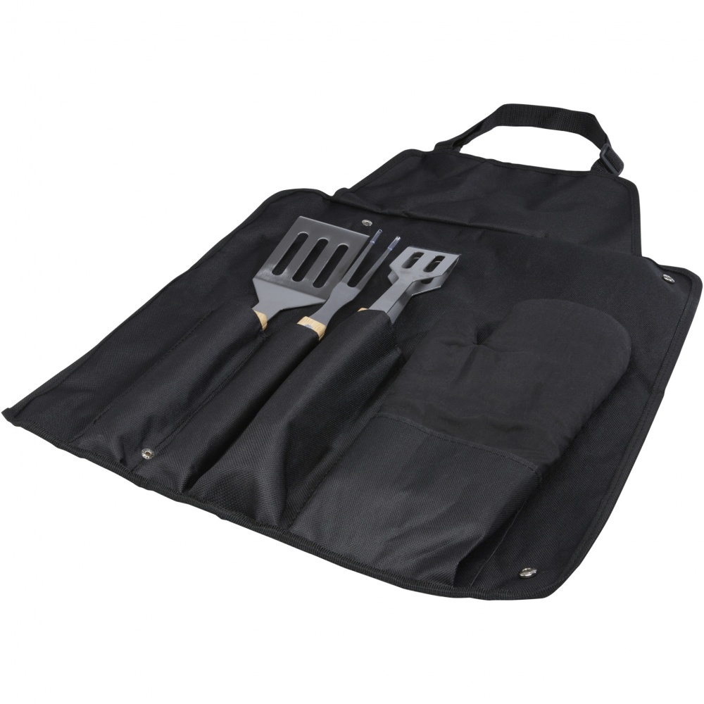 Logo trade promotional giveaways picture of: Gril 3-piece BBQ tools set and glove 
