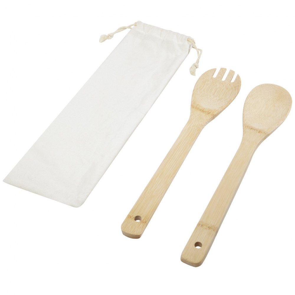 Logotrade business gifts photo of: Endiv bamboo salad spoon and fork
