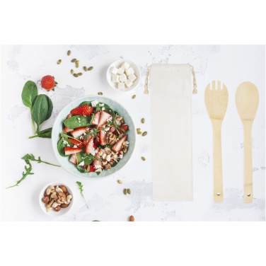 Logo trade corporate gifts picture of: Endiv bamboo salad spoon and fork