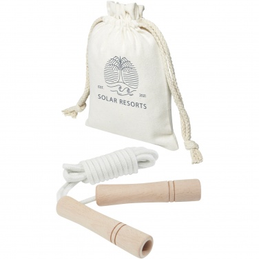 Logo trade promotional items picture of: Denise wooden skipping rope in cotton pouch