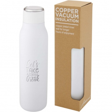 Logotrade promotional product image of: Marka 600 ml copper vacuum insulated bottle with metal loop