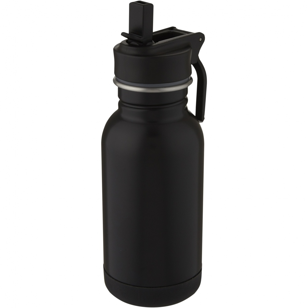 Logotrade promotional product picture of: Lina 400 ml stainless steel sport bottle with straw and loop