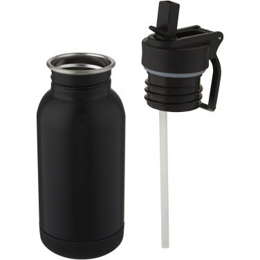 Logo trade promotional products picture of: Lina 400 ml stainless steel sport bottle with straw and loop