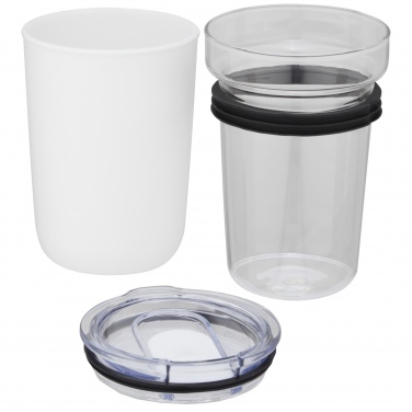 Logo trade promotional merchandise photo of: Bello 420 ml glass tumbler with recycled plastic outer wall