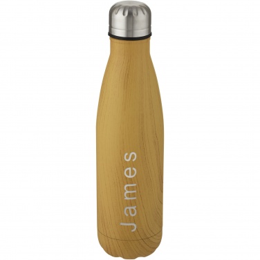 Logotrade promotional product image of: Cove 500 ml vacuum insulated stainless steel bottle with wood print
