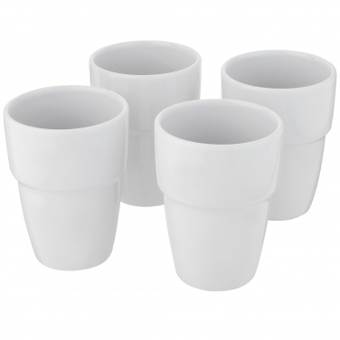 Logo trade promotional giveaways image of: Staki 4-piece 280 ml stackable mug gift set