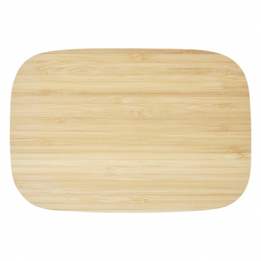 Logo trade business gifts image of: Tite stainless steel lunch box with bamboo lid