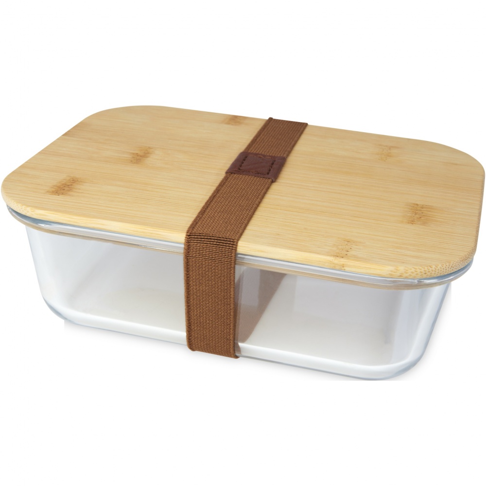 Logotrade promotional merchandise picture of: Roby glass lunch box with bamboo lid