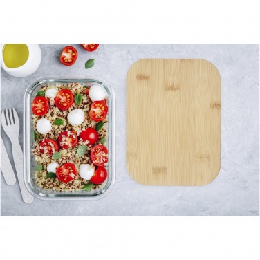Logotrade promotional giveaways photo of: Roby glass lunch box with bamboo lid