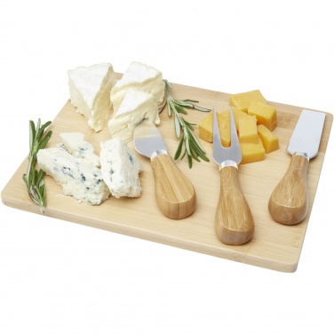 Logotrade corporate gift picture of: Ement bamboo cheese board and tools