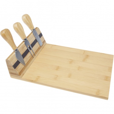 Logo trade promotional items picture of: Mancheg bamboo magnetic cheese board and tools