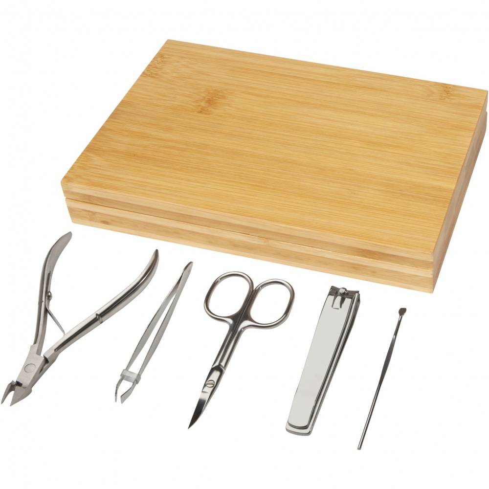 Logo trade promotional merchandise picture of: Ladia 5-piece bamboo manicure set