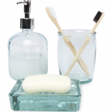 Logo trade promotional gifts image of: Jabony 3-piece recycled glass bathroom set