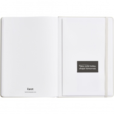 Logo trade corporate gift photo of: Karst® A5 stone paper hardcover notebook - lined