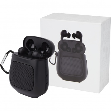 Logo trade promotional products image of: Remix auto pair True Wireless earbuds and speaker