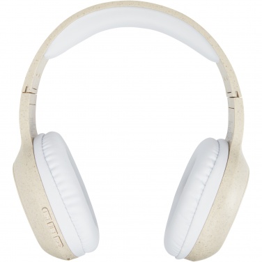 Logo trade corporate gifts image of: Riff wheat straw Bluetooth® headphones with microphone