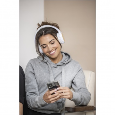 Logo trade promotional merchandise picture of: Athos bamboo Bluetooth® headphones with microphone