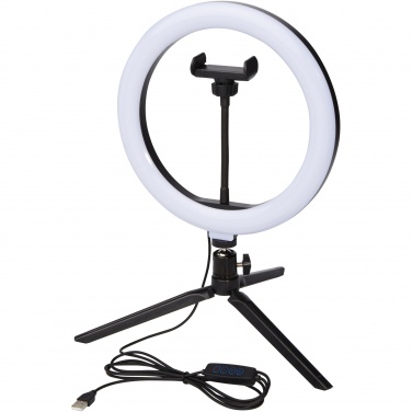 Logo trade advertising product photo of: Studio ring light for selfies and vlogging with phone holder and tripod