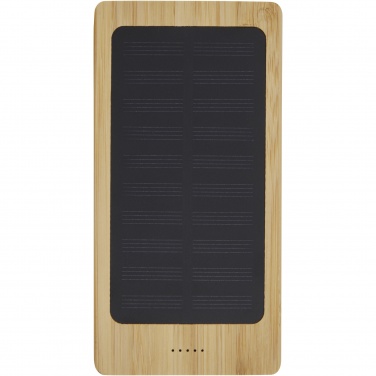 Logo trade promotional products picture of: Alata 8000 mAh bamboo solar power bank