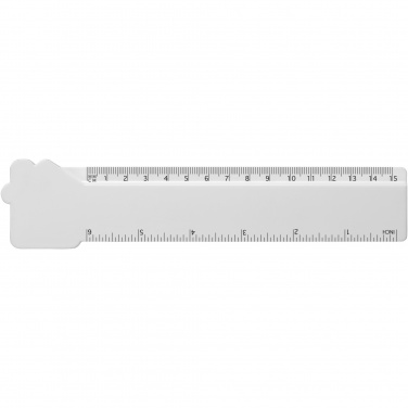 Logotrade advertising products photo of: Tait 15 cm house-shaped recycled plastic ruler