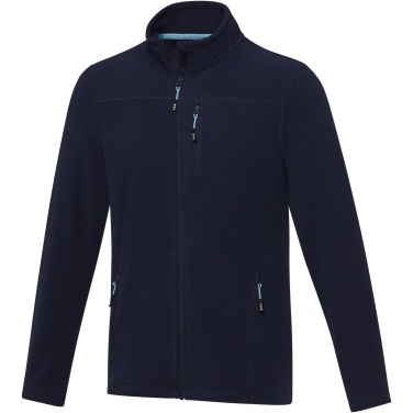 Logo trade corporate gift photo of: Amber men's GRS recycled full zip fleece jacket