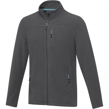 Logo trade corporate gifts image of: Amber men's GRS recycled full zip fleece jacket