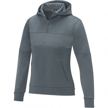 Logo trade promotional items image of: Sayan women's half zip anorak hooded sweater