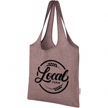 Logo trade advertising products image of: Pheebs 150 g/m² recycled cotton trendy tote bag 7L