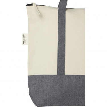 Logotrade promotional merchandise photo of: Repose 320 g/m² recycled cotton zippered tote bag 10L