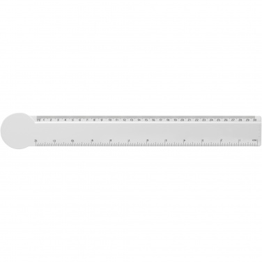 Logo trade promotional products image of: Tait 30cm circle-shaped recycled plastic ruler